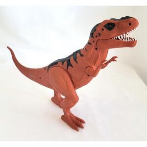 T Rex Dinosaur Plastic Toy 12" Sound Roars Eyes Light Up